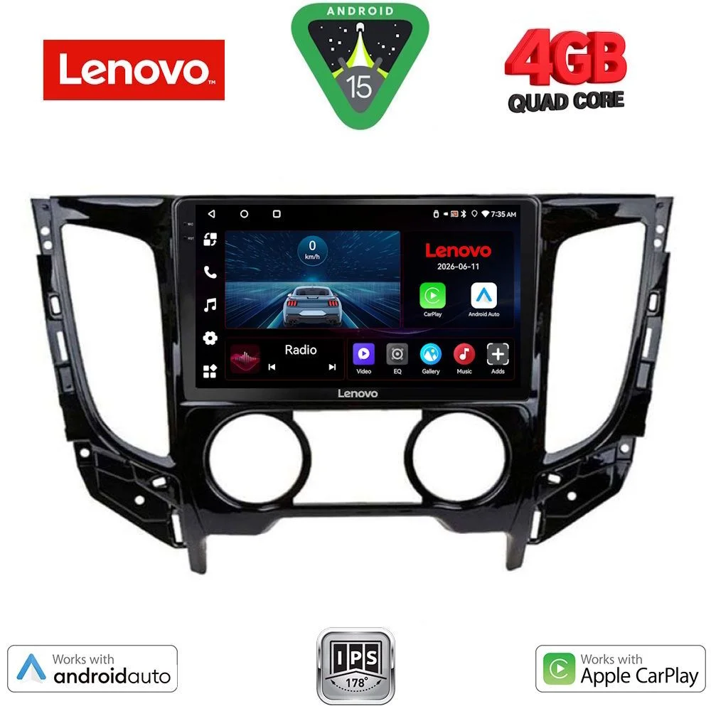 Φωτογραφία προϊόντος: LENOVO LVE 8437_CPAA A/C (9inc) MULTIMEDIA TABLET for MITSUBISHI L200 mod. 2015-2019 with A/C