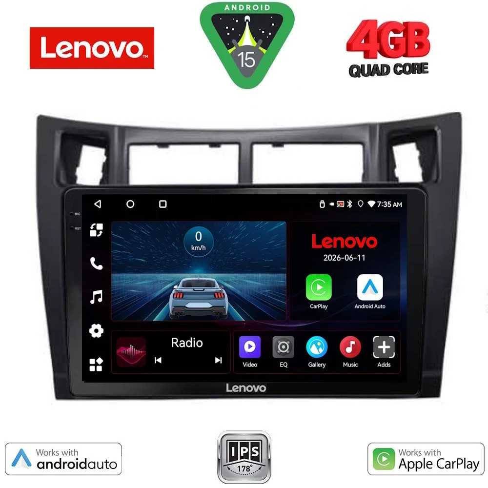 Φωτογραφία προϊόντος: LENOVO LVE 8736BL_CPAA (9inc) MULTIMEDIA TABLET for TOYOTA YARIS mod. 2006-2011 (BLACK)
