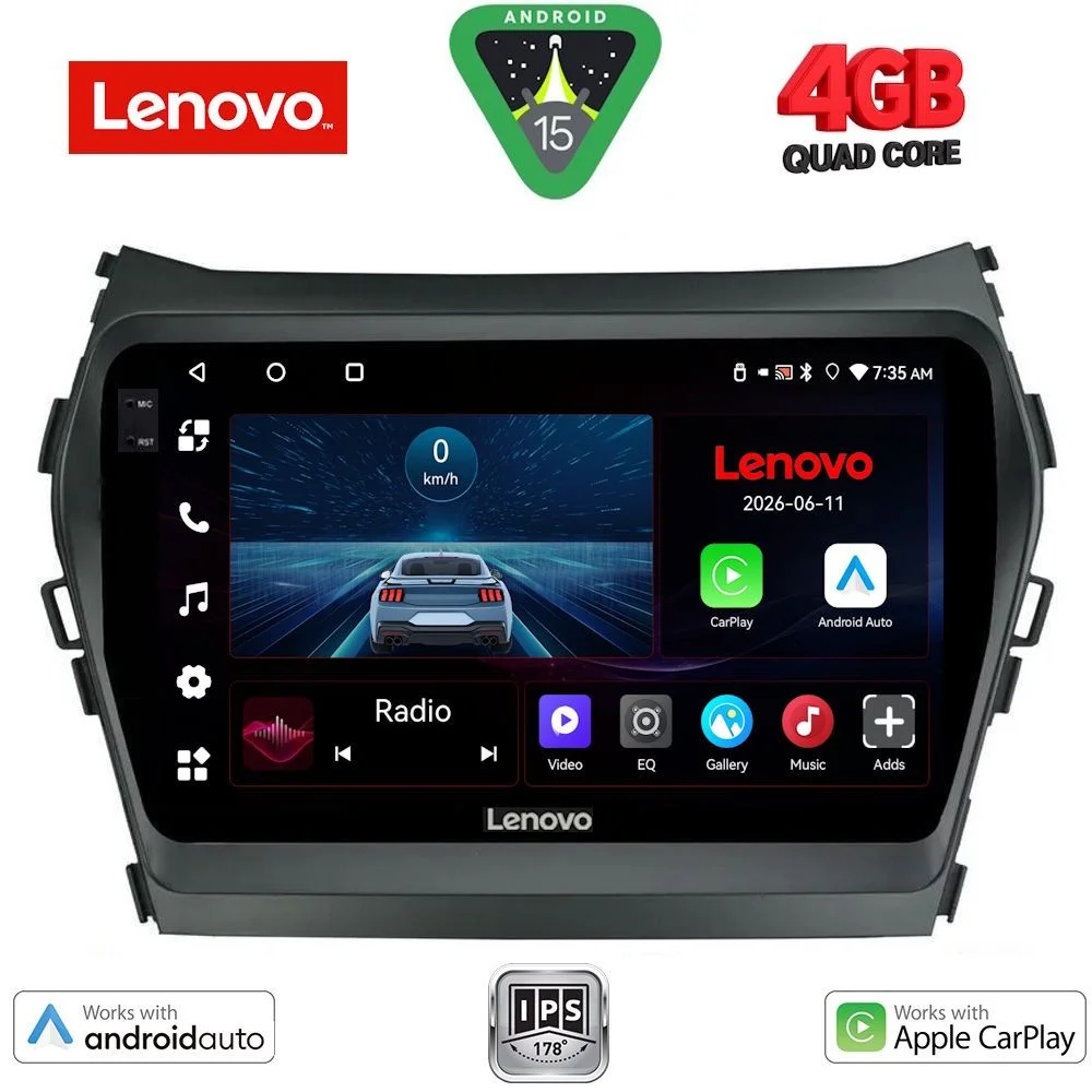 Φωτογραφία προϊόντος: LENOVO LVE 8238_CPAA (9inc) MULTIMEDIA TABLET for HYUNDAI IX45 - SANTA FE mod. 2013-2017