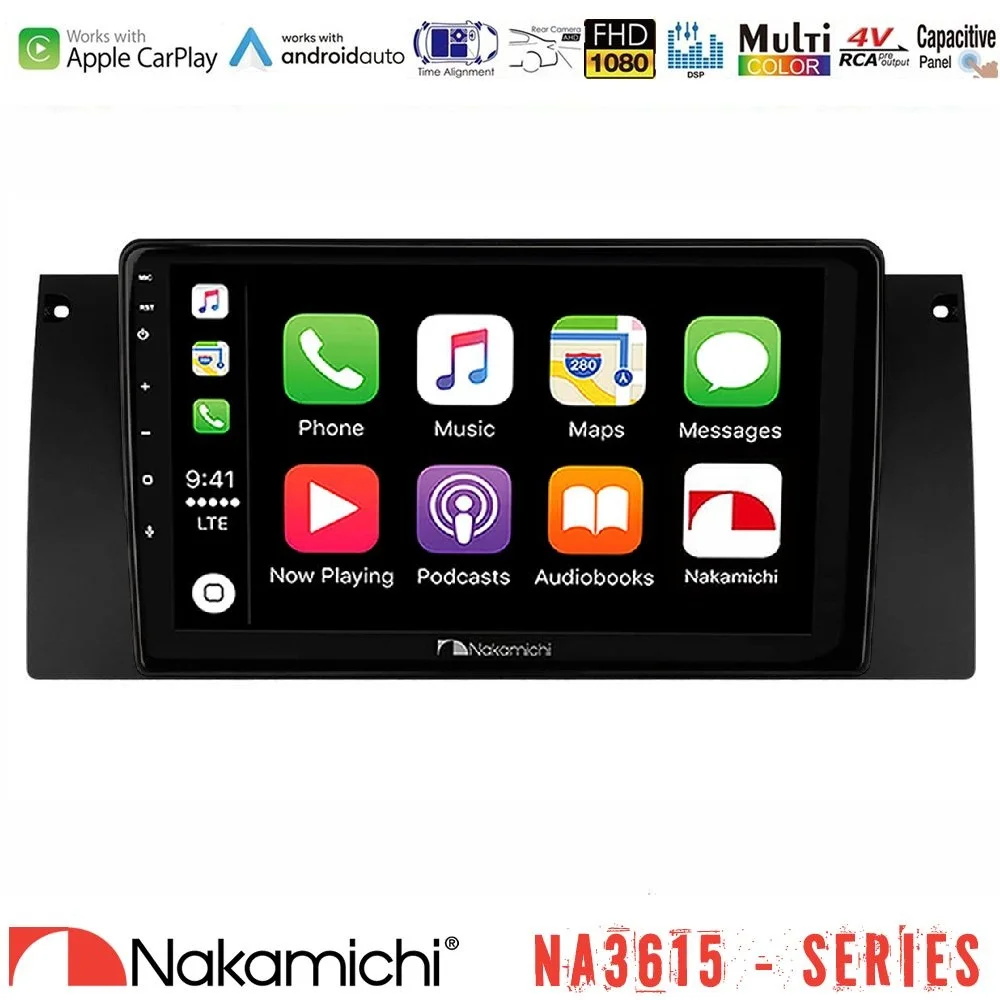 Φωτογραφία προϊόντος: Nakamichi NA3615 Series Με Wireless Carplay & Android Auto BMW 5 Series (E39) / X5 Series (E53) Media Station Tablet 9