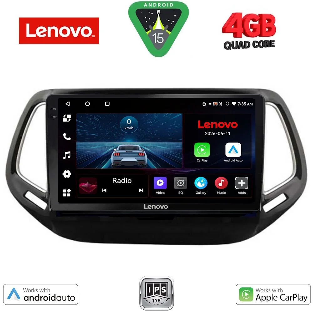 Φωτογραφία προϊόντος: LENOVO LVE 8278_CPAA (10inc) MULTIMEDIA TABLET for JEEP COMPASS mod. 2016-2021