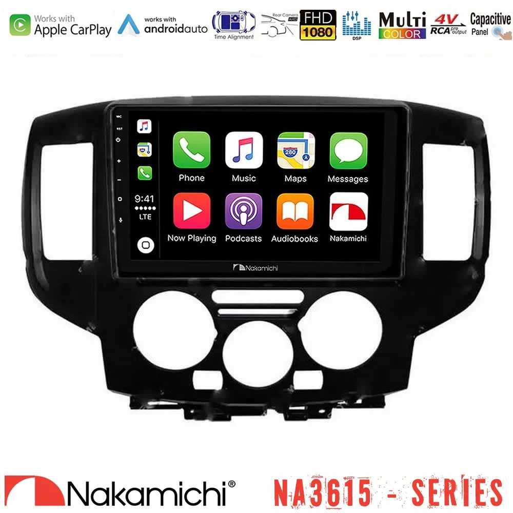 Φωτογραφία προϊόντος: Nakamichi NA3615 Series Με Wireless Carplay & Android Auto Nissan NV200 Media Station Tablet 9 (Μαύρο)