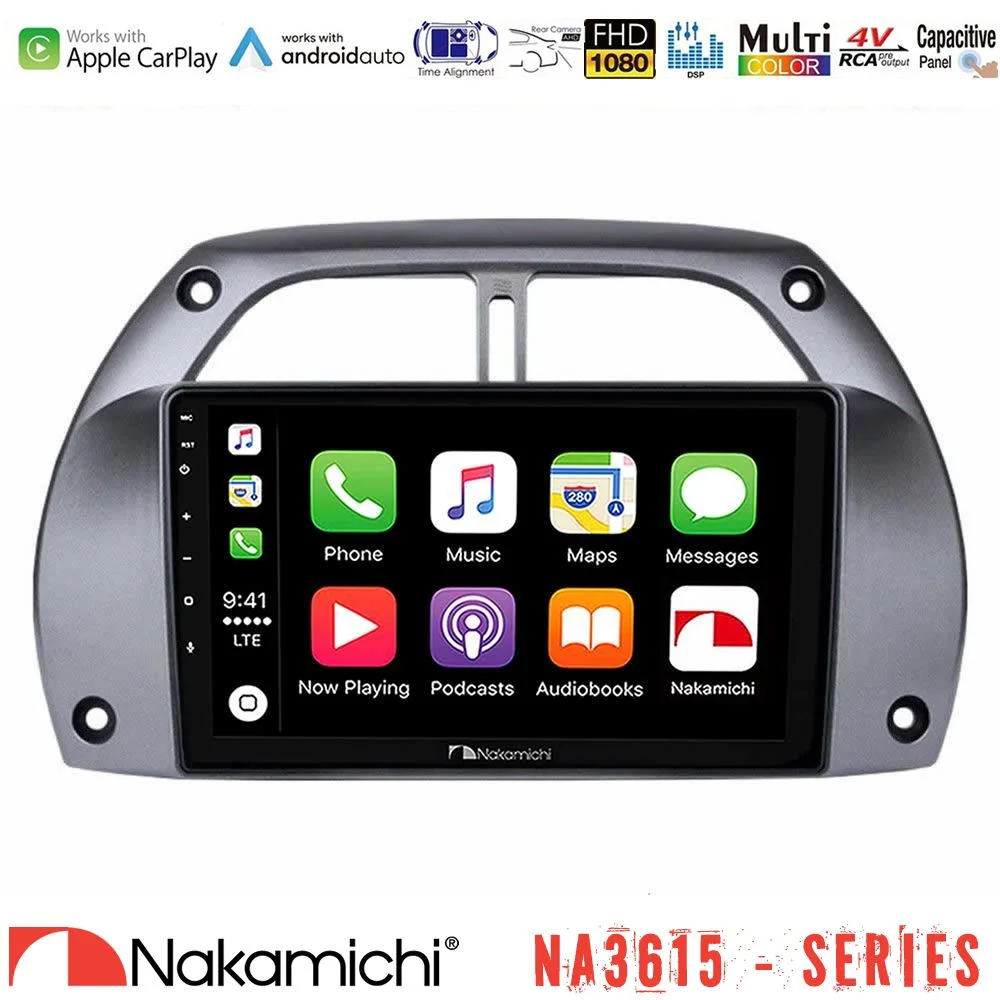 Φωτογραφία προϊόντος: Nakamichi NA3615 Series Με Wireless Carplay & Android Auto Toyota RAV4 2001 - 2006 Media Station Tablet 9