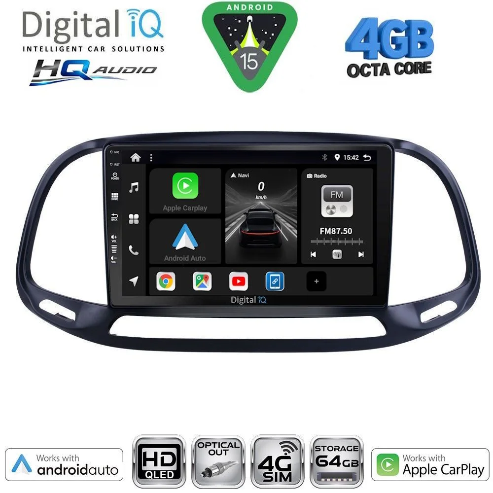 Φωτογραφία προϊόντος: DIGITAL IQ BXK 19138_CPAA (9inc) MULTIMEDIA TABLET for FIAT DOBLO – OPEL COMBO mod. 2015-2018