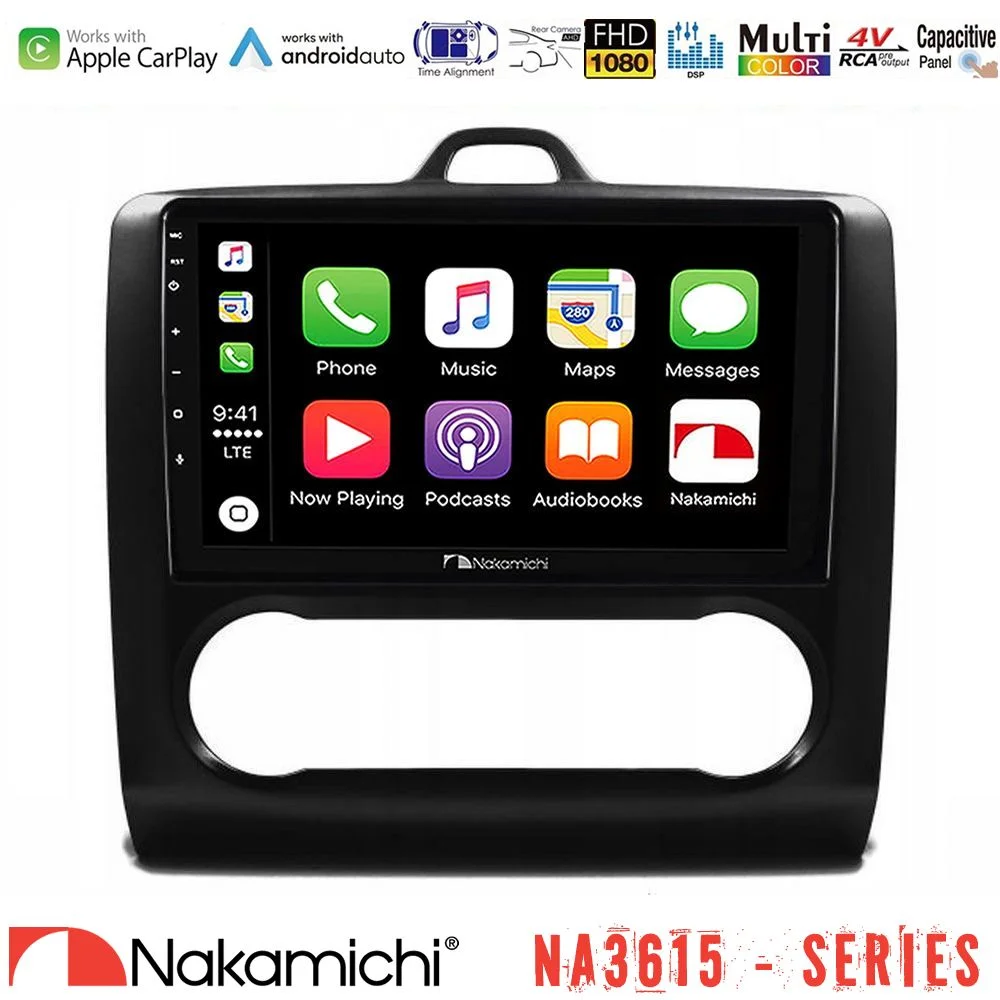 Φωτογραφία προϊόντος: Nakamichi NA3615 Series Με Wireless Carplay & Android Auto Ford Focus Auto AC Media Station Tablet 9 (Μαύρο Χρώμα)
