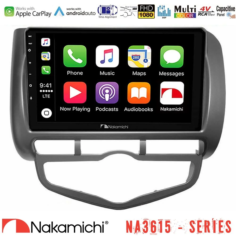Φωτογραφία προϊόντος: Nakamichi NA3615 Series Με Wireless Carplay & Android Auto Honda Jazz 2002-2008 (Auto A/C) Media Station Tablet 9