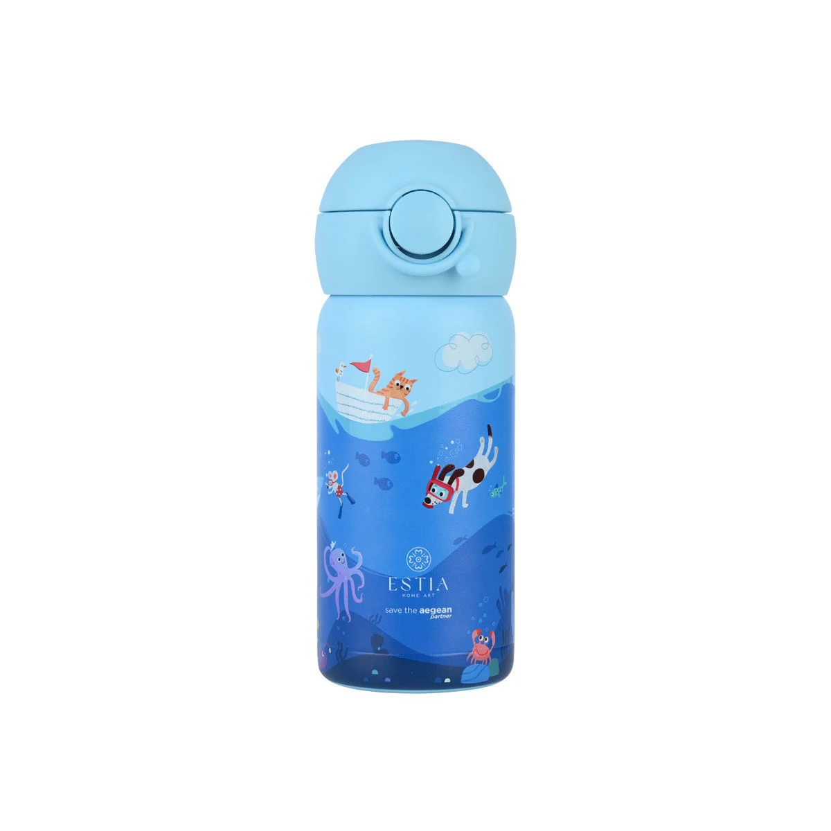 Φωτογραφία προϊόντος: ESTIA ΘΕΡΜΟΣ ΠΑΙΔΙΚΟ WONDER BOTTLE SAVE THE AEGEAN 350ml OCEAN PLAY