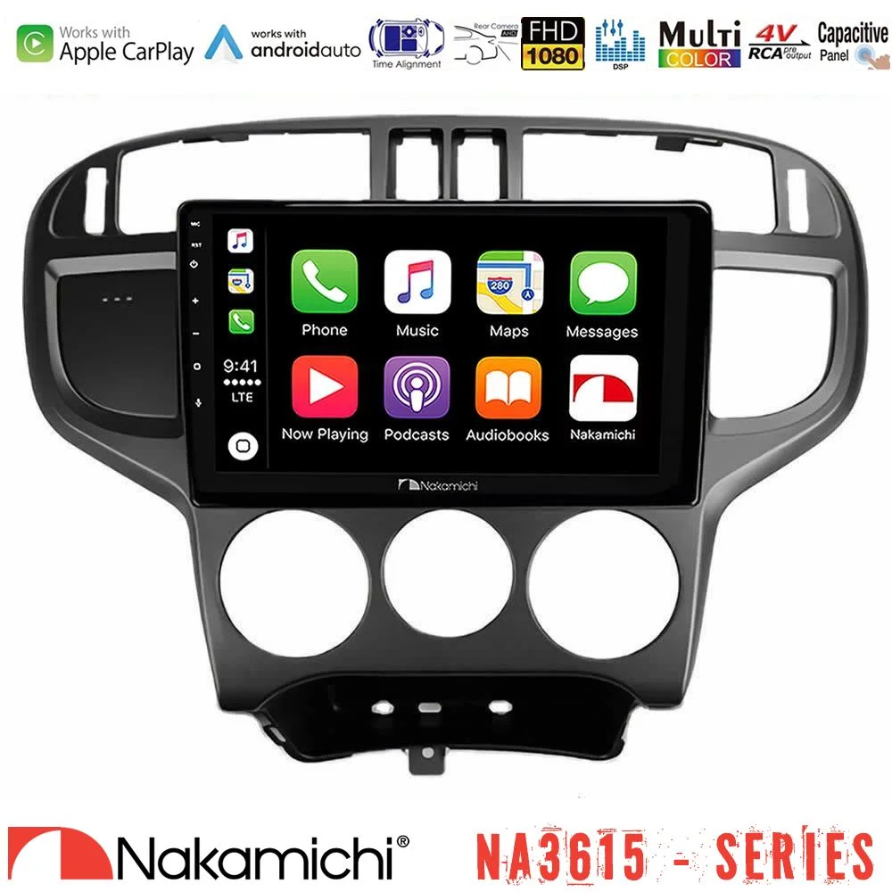 Φωτογραφία προϊόντος: Nakamichi NA3615 Series Με Wireless Carplay & Android Auto Hyundai Matrix 2001-2010 Media Station Tablet 9