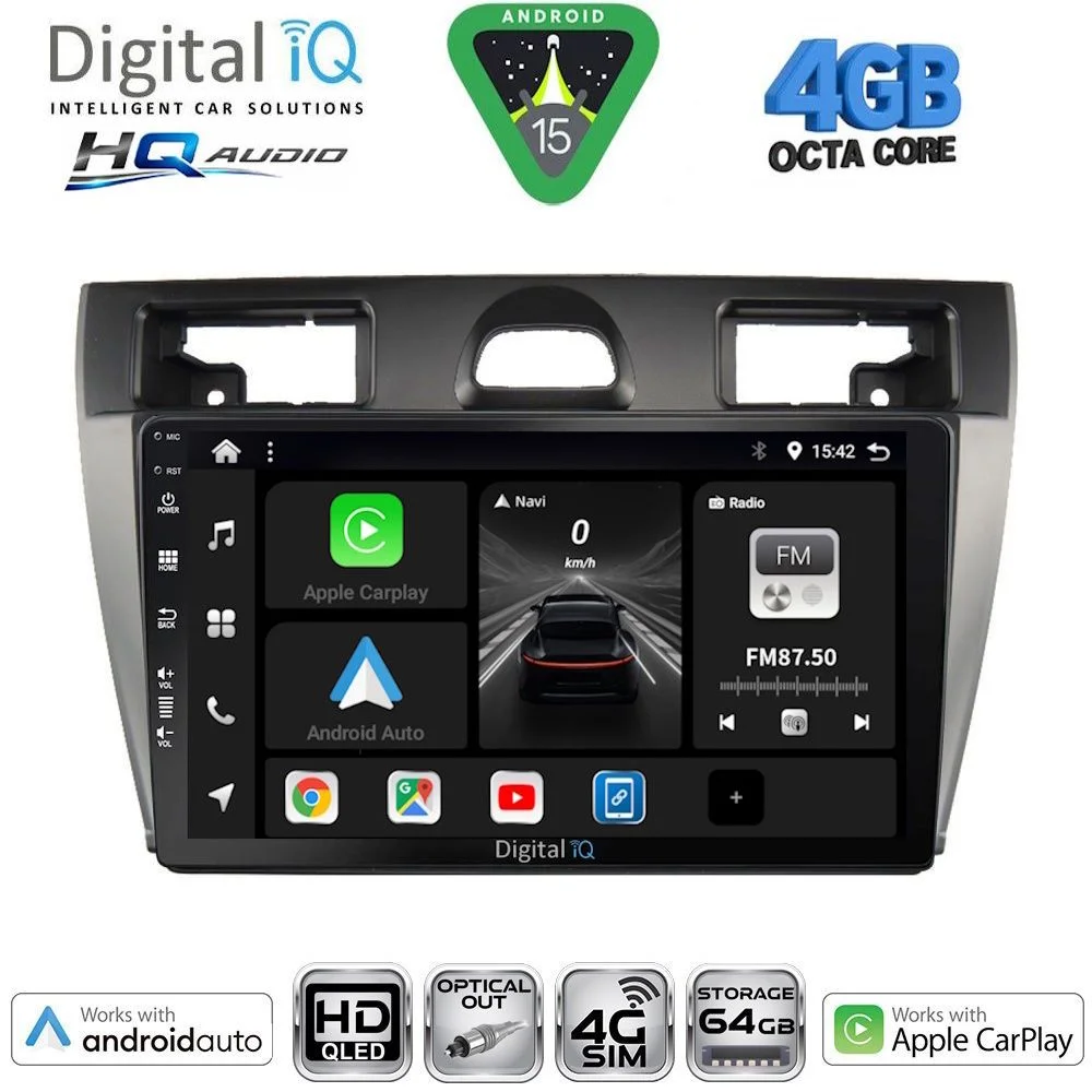 Φωτογραφία προϊόντος: DIGITAL IQ BXK 19153SL_CPAA (9inc) MULTIMEDIA TABLET for FORD FIESTA mod. 2005-2008 (SILVER)