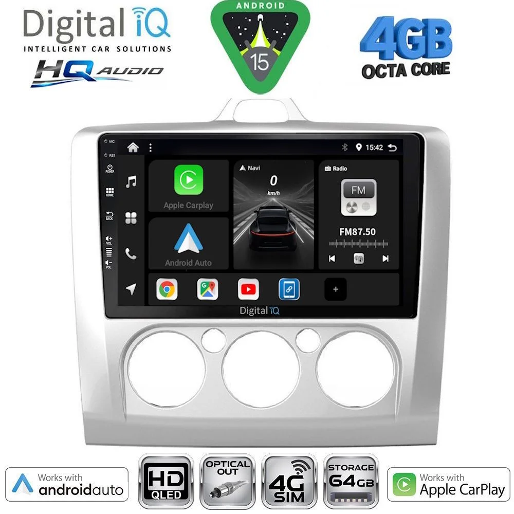 Φωτογραφία προϊόντος: DIGITAL IQ BXK 19156SL_CPAA A/C (9inc) MULTIMEDIA TABLET for FORD FOCUS mod. 2005-2012 (SILVER)
