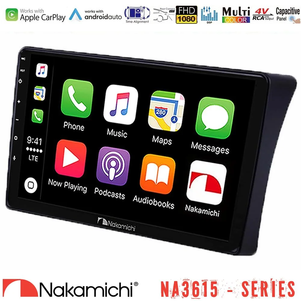 Φωτογραφία προϊόντος: Nakamichi NA3615 Series Με Wireless Carplay & Android Auto Nissan Navara D40 Media Station Tablet 9