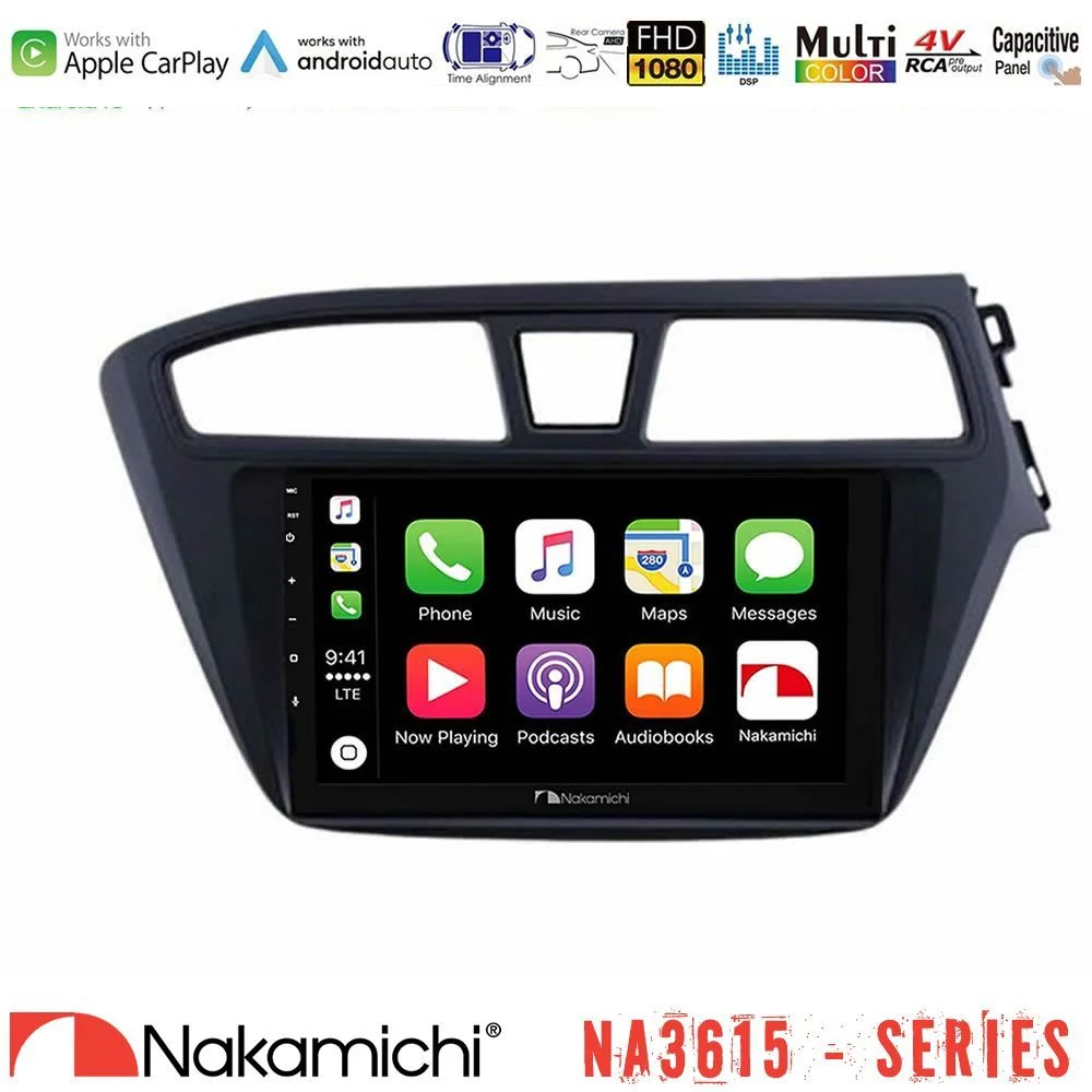 Φωτογραφία προϊόντος: Nakamichi NA3615 Series Με Wireless Carplay & Android Auto Hyundai i20 2014-2018 RHD Media Station Tablet 9″