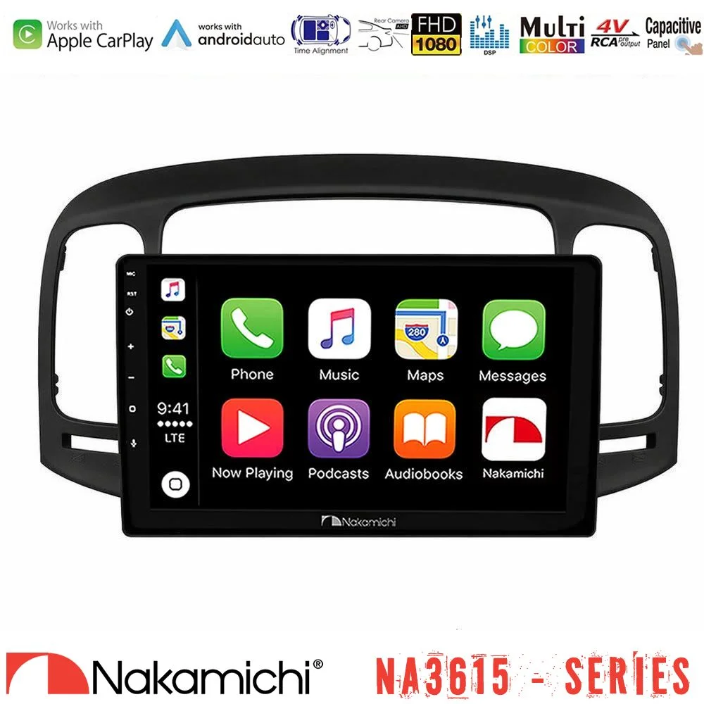 Φωτογραφία προϊόντος: Nakamichi NA3615 Series Με Wireless Carplay & Android Auto Hyundai Accent 2006-2011 Media Station Tablet 9
