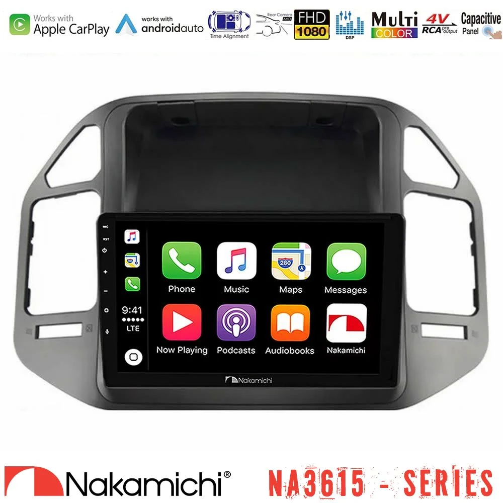Φωτογραφία προϊόντος: Nakamichi NA3615 Series Με Wireless Carplay & Android Auto Mitsubishi Pajero 2002-2006 Media Station Tablet 9