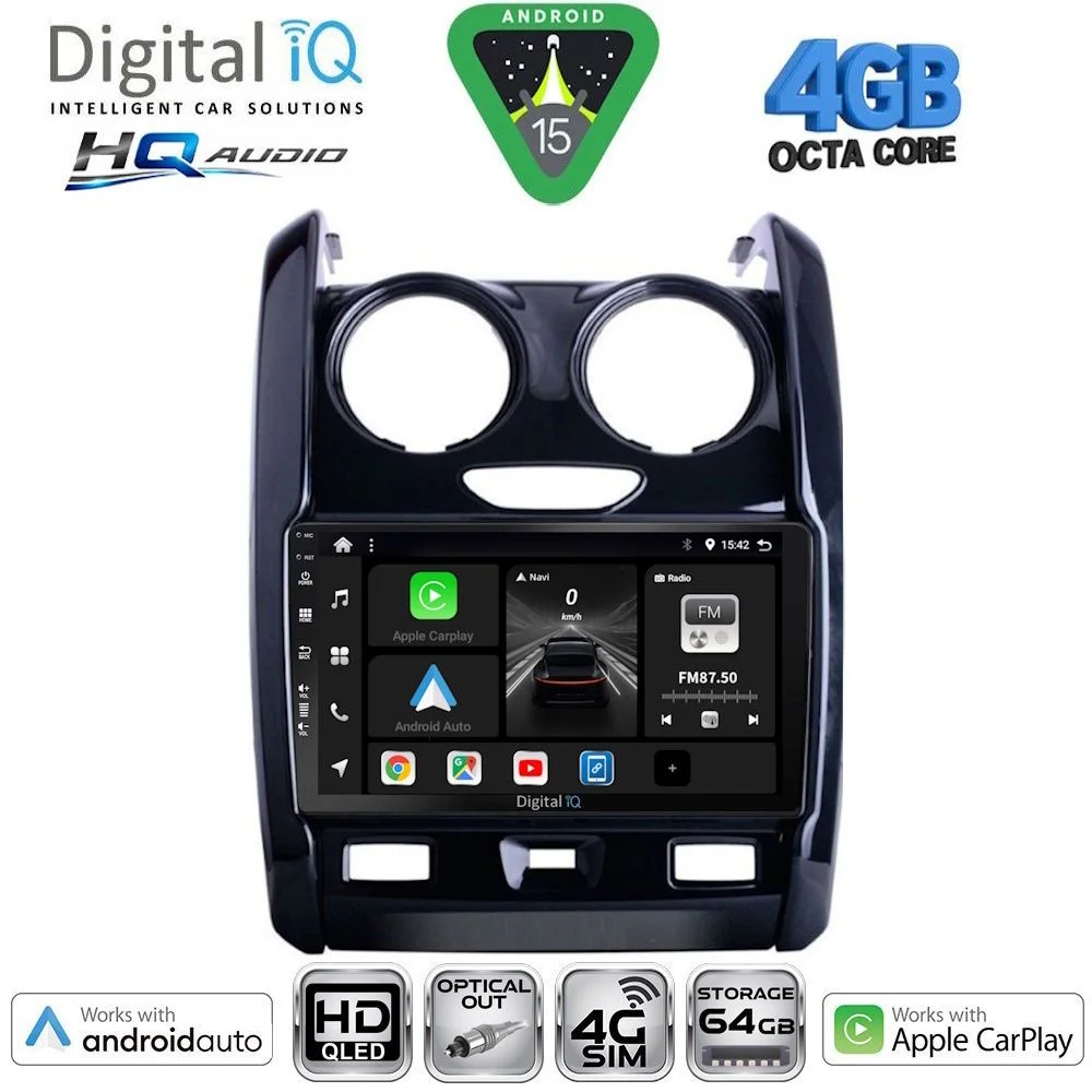 Φωτογραφία προϊόντος: DIGITAL IQ BXK 19103_CPAA (9inc) MULTIMEDIA TABLET for DACIA DUSTER mod. 2012-2019