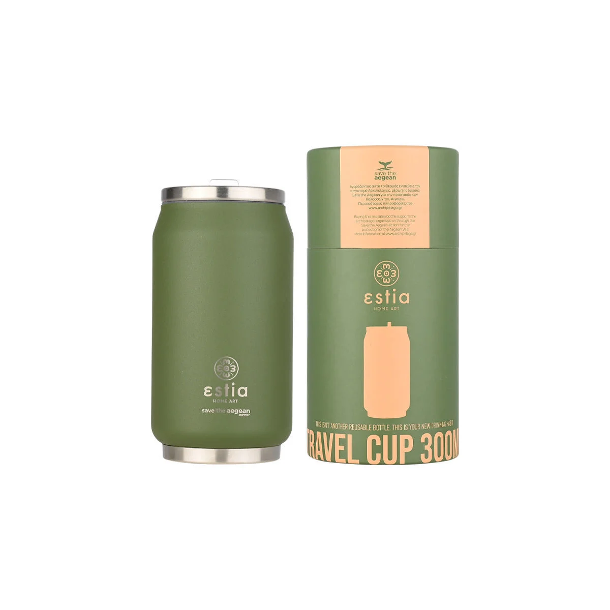 Φωτογραφία προϊόντος: ESTIA ΘΕΡΜΟΣ TRAVEL CUP SAVE THE AEGEAN 300ml FOREST SPIRIT
