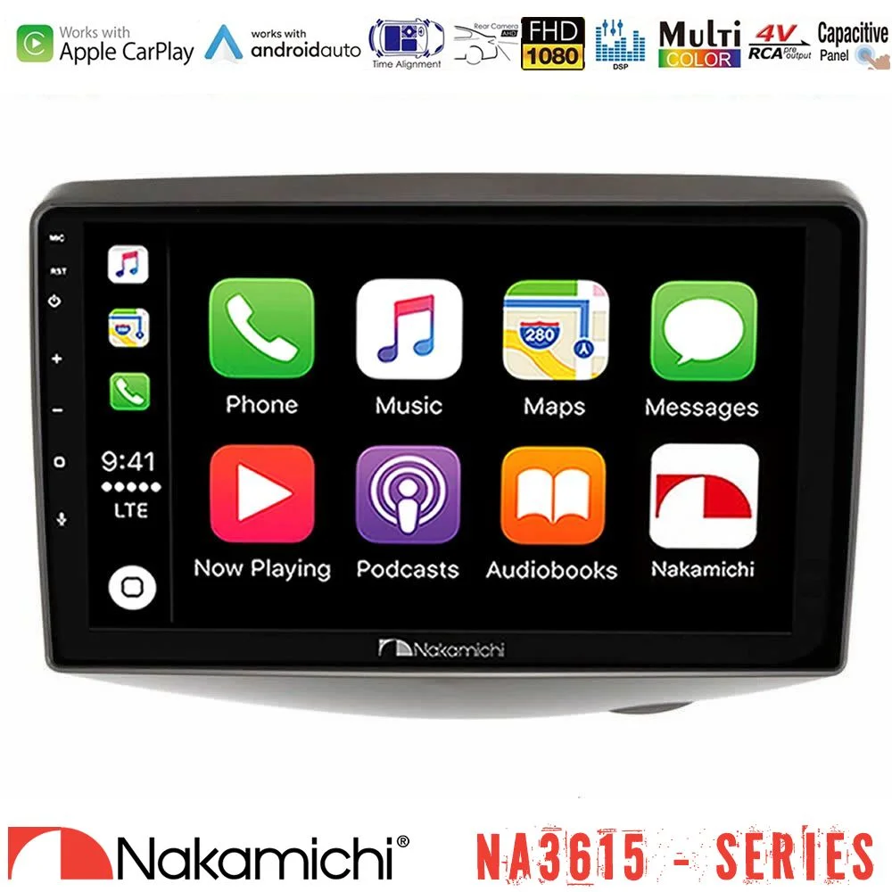 Φωτογραφία προϊόντος: Nakamichi NA3615 Series Με Wireless Carplay & Android Auto Toyota Yaris 1999 - 2006 Media Station Tablet 9