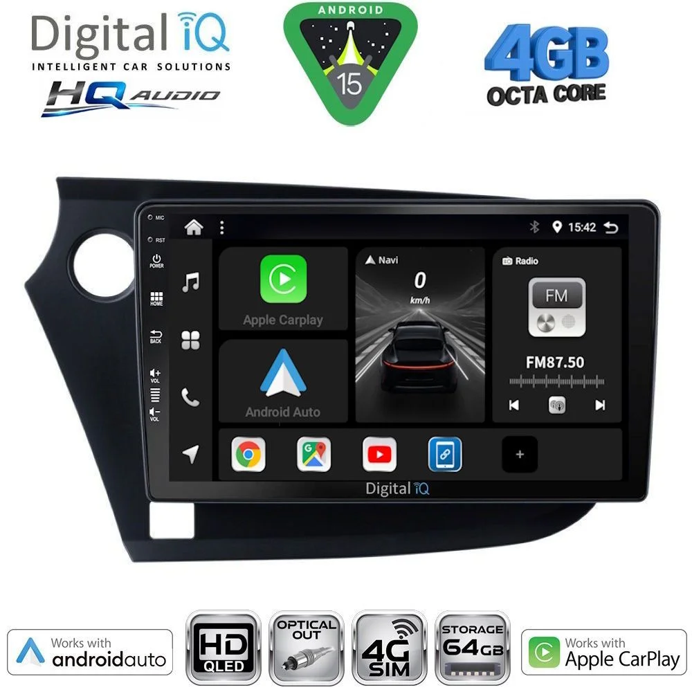 Φωτογραφία προϊόντος: DIGITAL IQ BXK 19205_CPAA (9inc) MULTIMEDIA TABLET for HONDA INSIGHT mod. 2009-2014