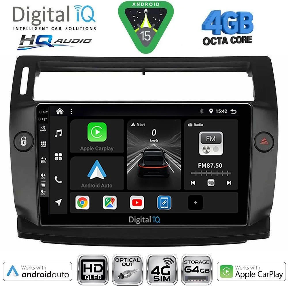 Φωτογραφία προϊόντος: DIGITAL IQ BXK 19084BL_CPAA (9inc) MULTIMEDIA TABLET for CITROEN C4 mod. 2004-2011 (BLACK)