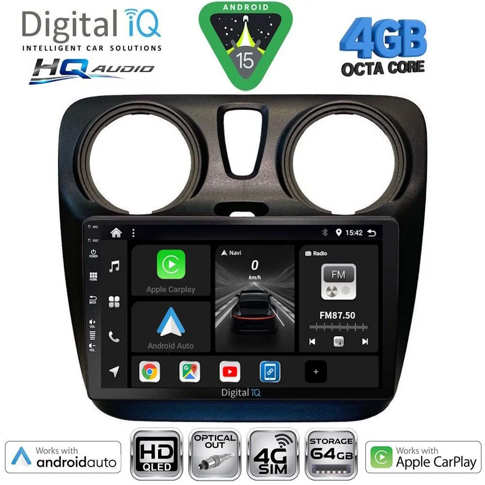 Φωτογραφία προϊόντος: DIGITAL IQ BXK 19112_CPAA (9inc) MULTIMEDIA TABLET for DACIA DOKKER mod. 2012-2022