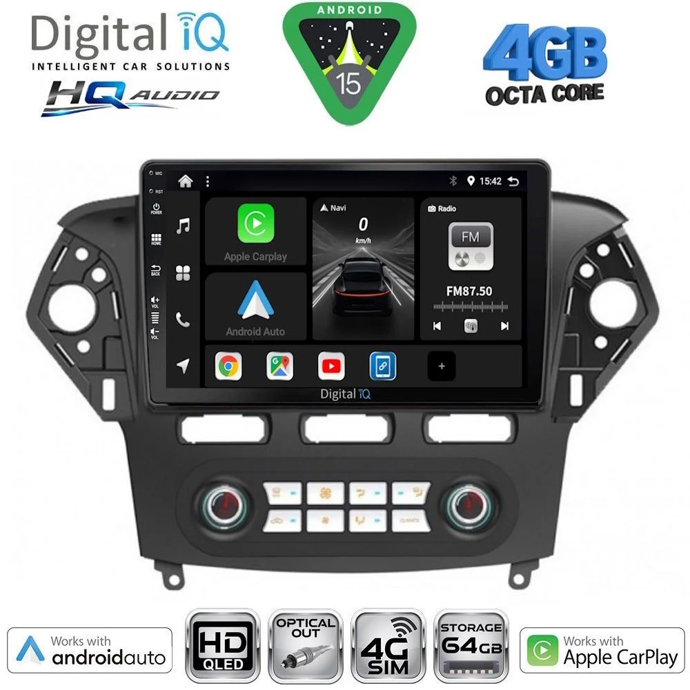 Φωτογραφία προϊόντος: DIGITAL IQ BXK 19163_CPAA CLIMA (10inc) MULTIMEDIA TABLET for FORD MONDEO mod. 2011-2013