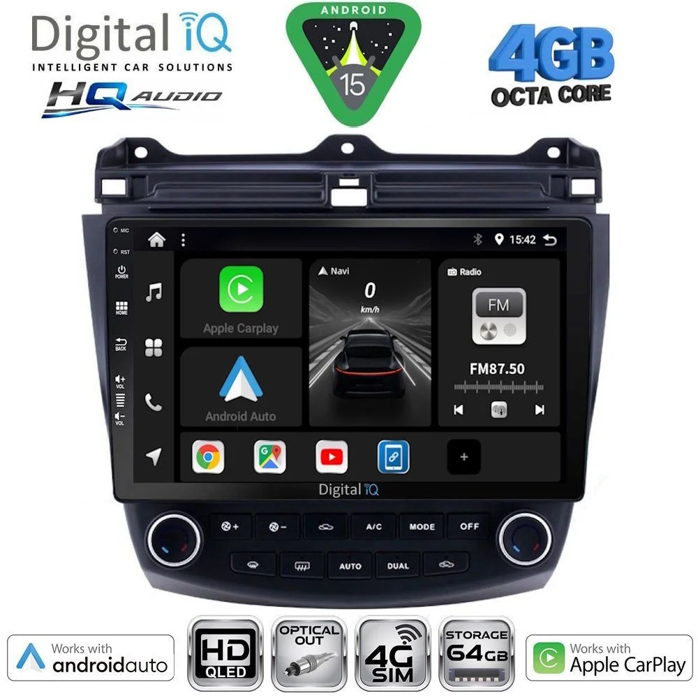 Φωτογραφία προϊόντος: DIGITAL IQ BXK 19182_CPAA (10inc) MULTIMEDIA TABLET for HONDA ACCORD mod. 2003-2007