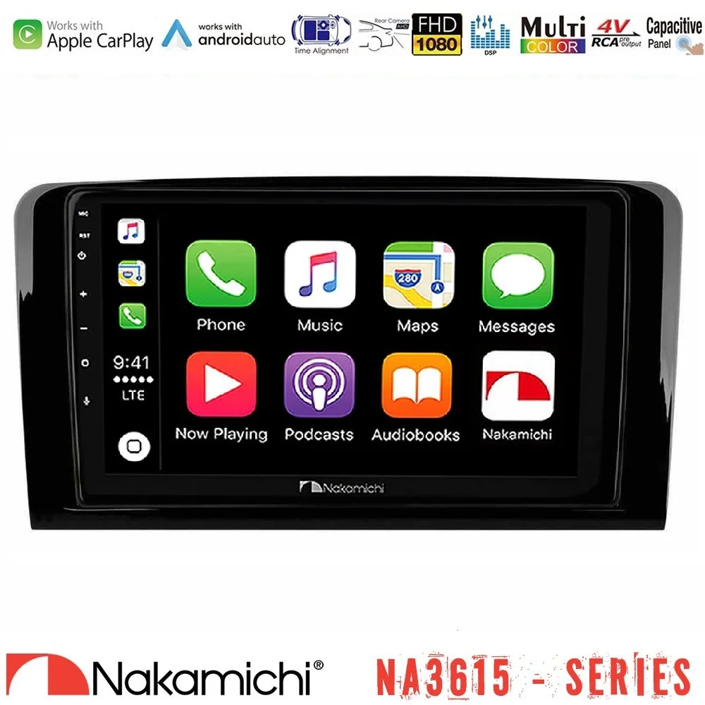 Φωτογραφία προϊόντος: Nakamichi NA3615 Series Με Wireless Carplay & Android Auto Mercedes ML/GL Class Media Station Tablet 9