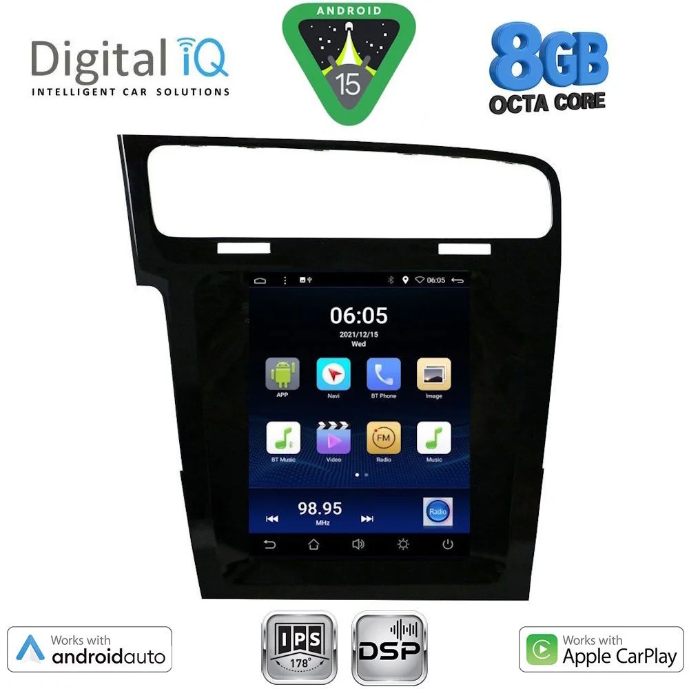 Φωτογραφία προϊόντος: DIGITAL IQ BXF 7985_CPAA TESLA STYLE for VW GOLF 7 mod. 2013-2021