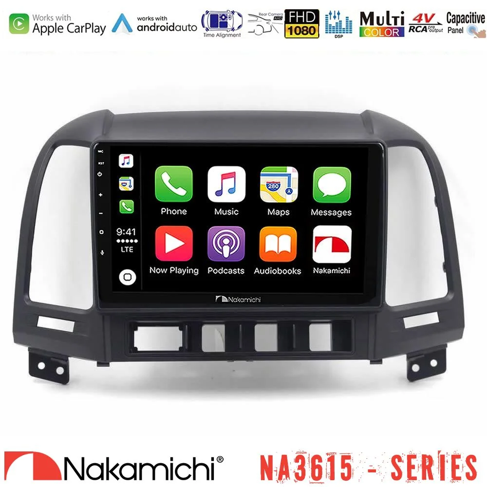 Φωτογραφία προϊόντος: Nakamichi NA3615 Series Με Wireless Carplay & Android Auto Hyundai Santa Fe 2006-2013 Media Station Tablet 9