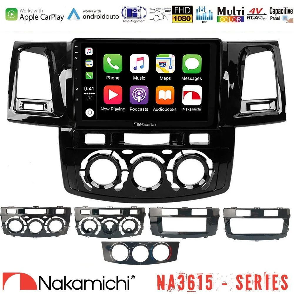 Φωτογραφία προϊόντος: Nakamichi NA3615 Series Με Wireless Carplay & Android Auto Toyota Hilux 2007-2016 Media Station Tablet 9″