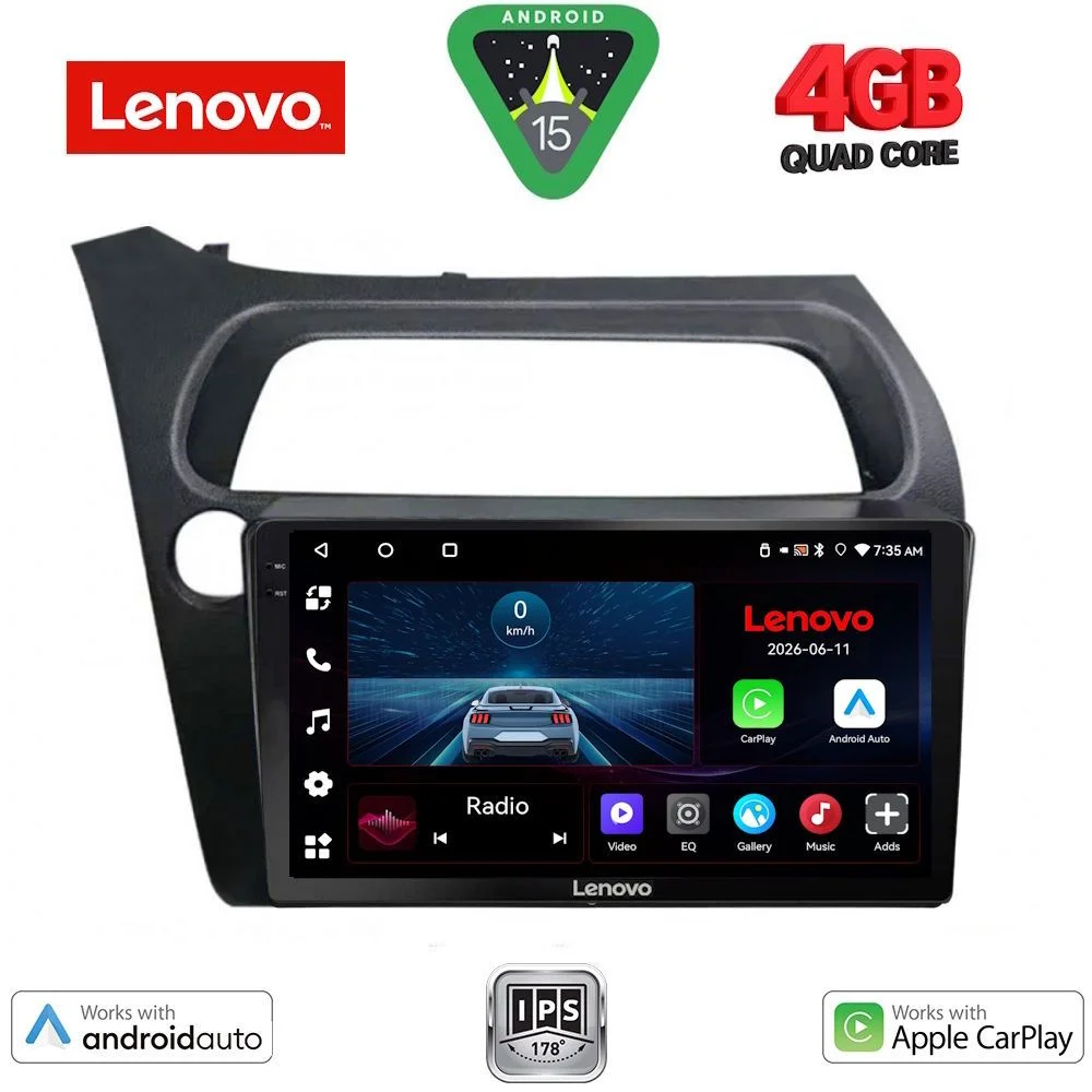 Φωτογραφία προϊόντος: LENOVO LVE 8189_CPAA (9inc) MULTIMEDIA TABLET for HONDA CIVIC 3D-5D mod. 2006-2012