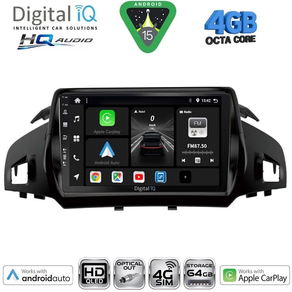 Φωτογραφία προϊόντος: DIGITAL IQ BXK 19160_CPAA (9inc) MULTIMEDIA TABLET for FORD KUGA mod. 2013-2019 – CMAX mod. 2011-2020