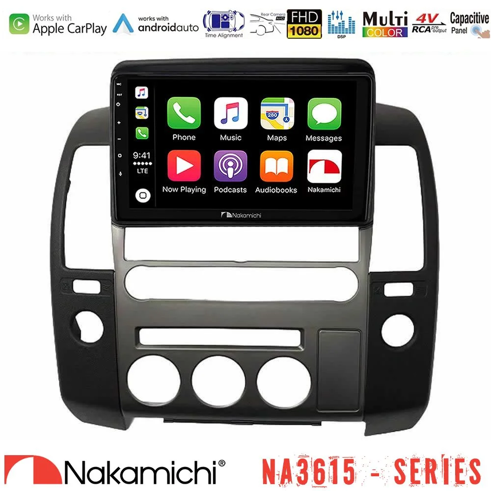 Φωτογραφία προϊόντος: Nakamichi NA3615 Series Με Wireless Carplay & Android Auto Nissan Navara D40 2006-2012 (με εργ.οθόνη) Media Station Tablet 9