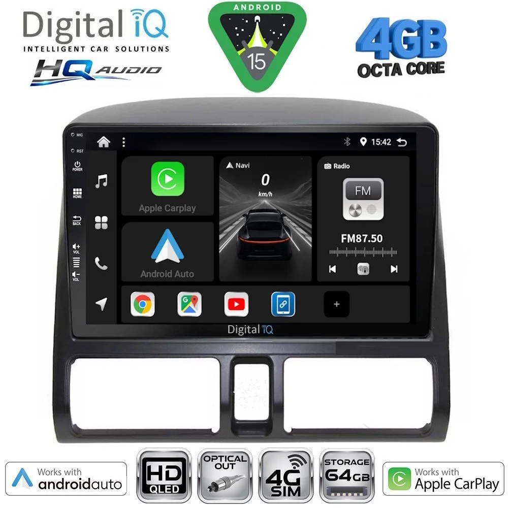 Φωτογραφία προϊόντος: DIGITAL IQ BXK 19196_CPAA CLIMA (9inc) MULTIMEDIA TABLET for HONDA CRV mod. 1996-2006