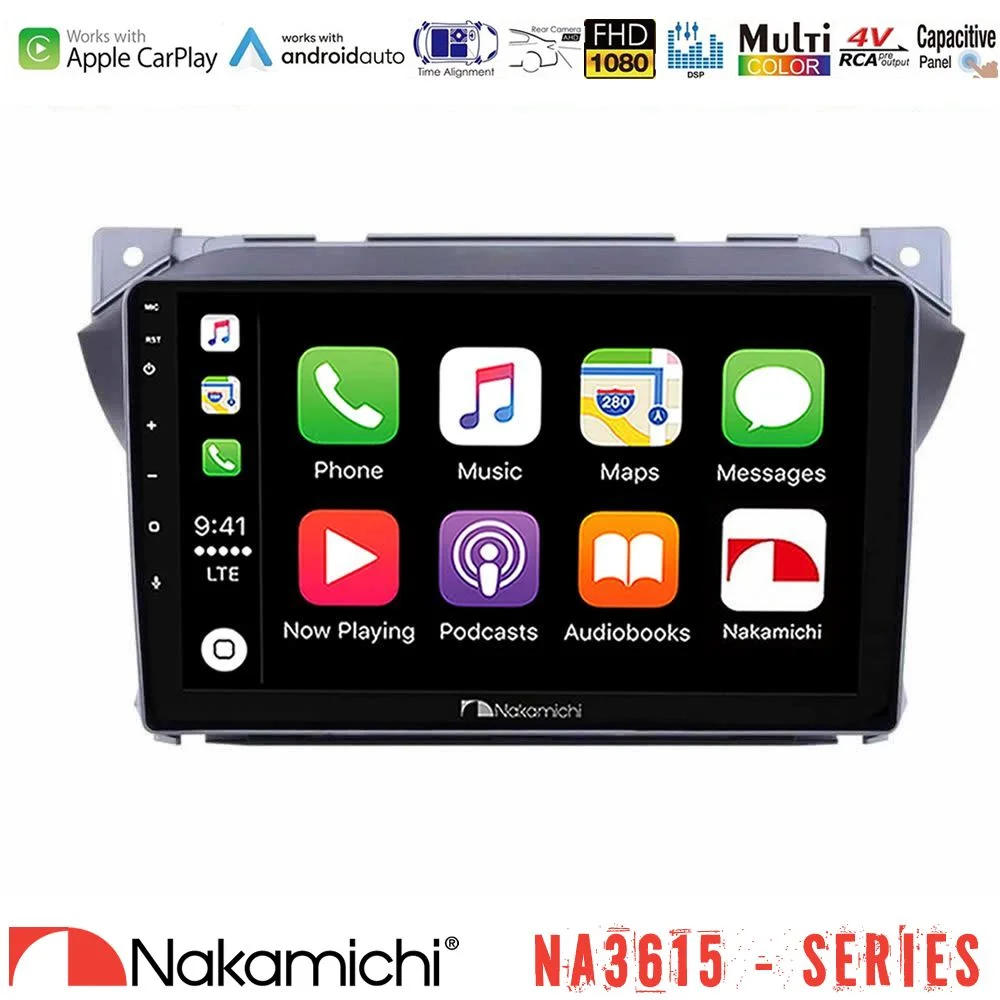 Φωτογραφία προϊόντος: Nakamichi NA3615 Series Με Wireless Carplay & Android Auto Suzuki Alto amp; Nissan Pixo Media Station Tablet 9