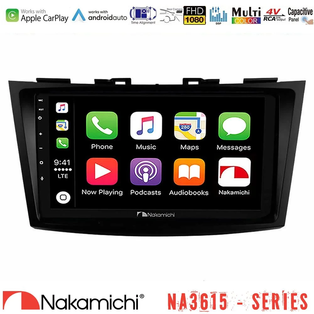 Φωτογραφία προϊόντος: Nakamichi NA3615 Series Με Wireless Carplay & Android Auto Suzuki Swift 2011-2016 Media Station Tablet 9