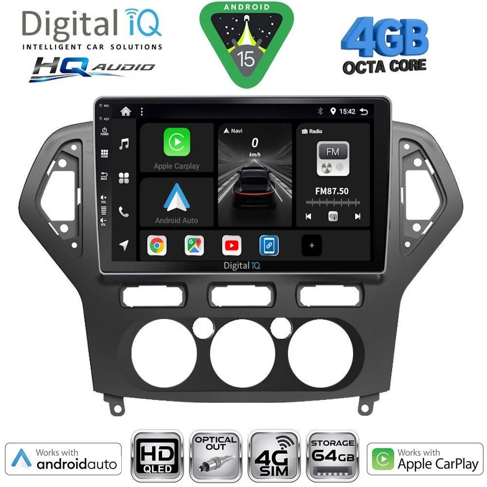 Φωτογραφία προϊόντος: DIGITAL IQ BXK 19162_CPAA A/C (10inc) MULTIMEDIA TABLET for FORD MONDEO mod. 2007-2011