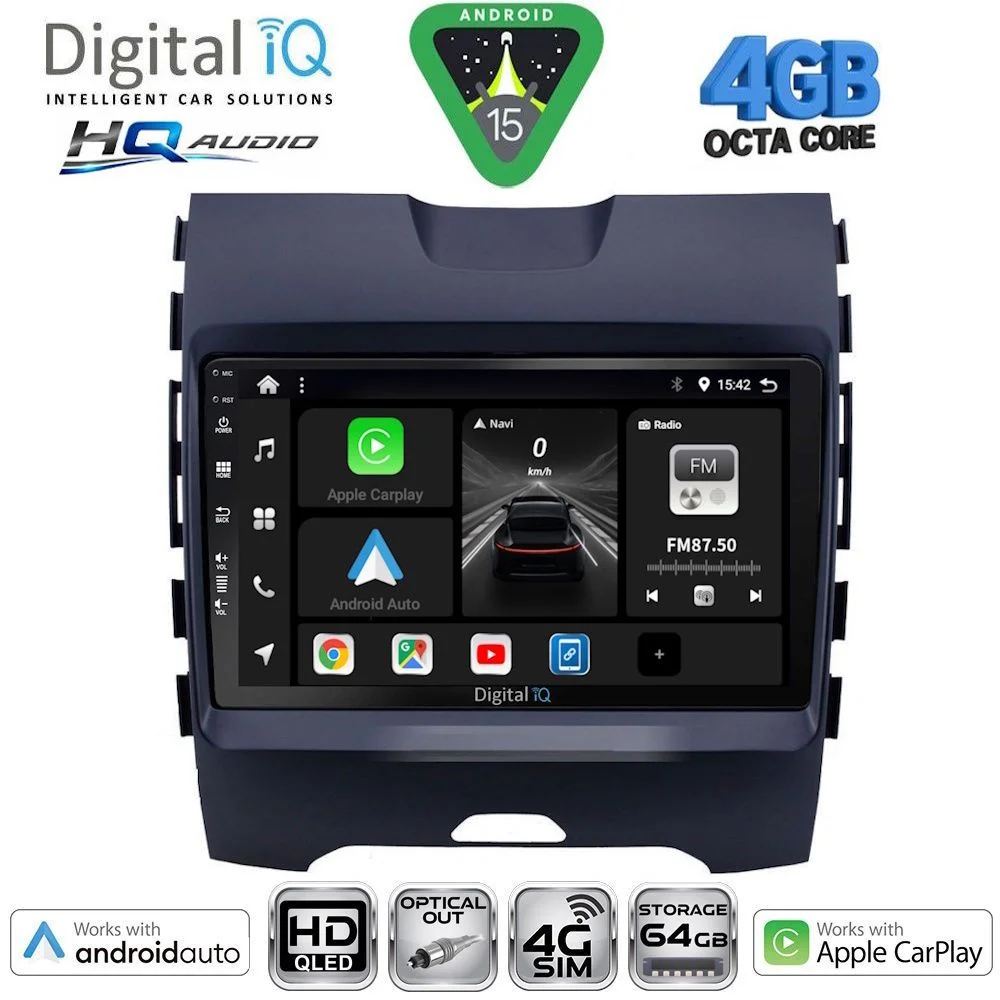 Φωτογραφία προϊόντος: DIGITAL IQ BXK 19152_CPAA (9inc) MULTIMEDIA TABLET for FORD EDGE mod. 2015-2023