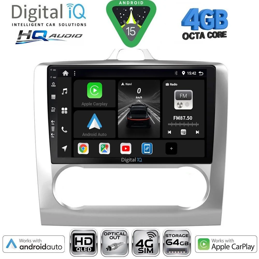 Φωτογραφία προϊόντος: DIGITAL IQ BXK 19156SL_CPAA CLIMA (9inc) MULTIMEDIA TABLET for FORD FOCUS mod. 2005-2012 (SILVER)