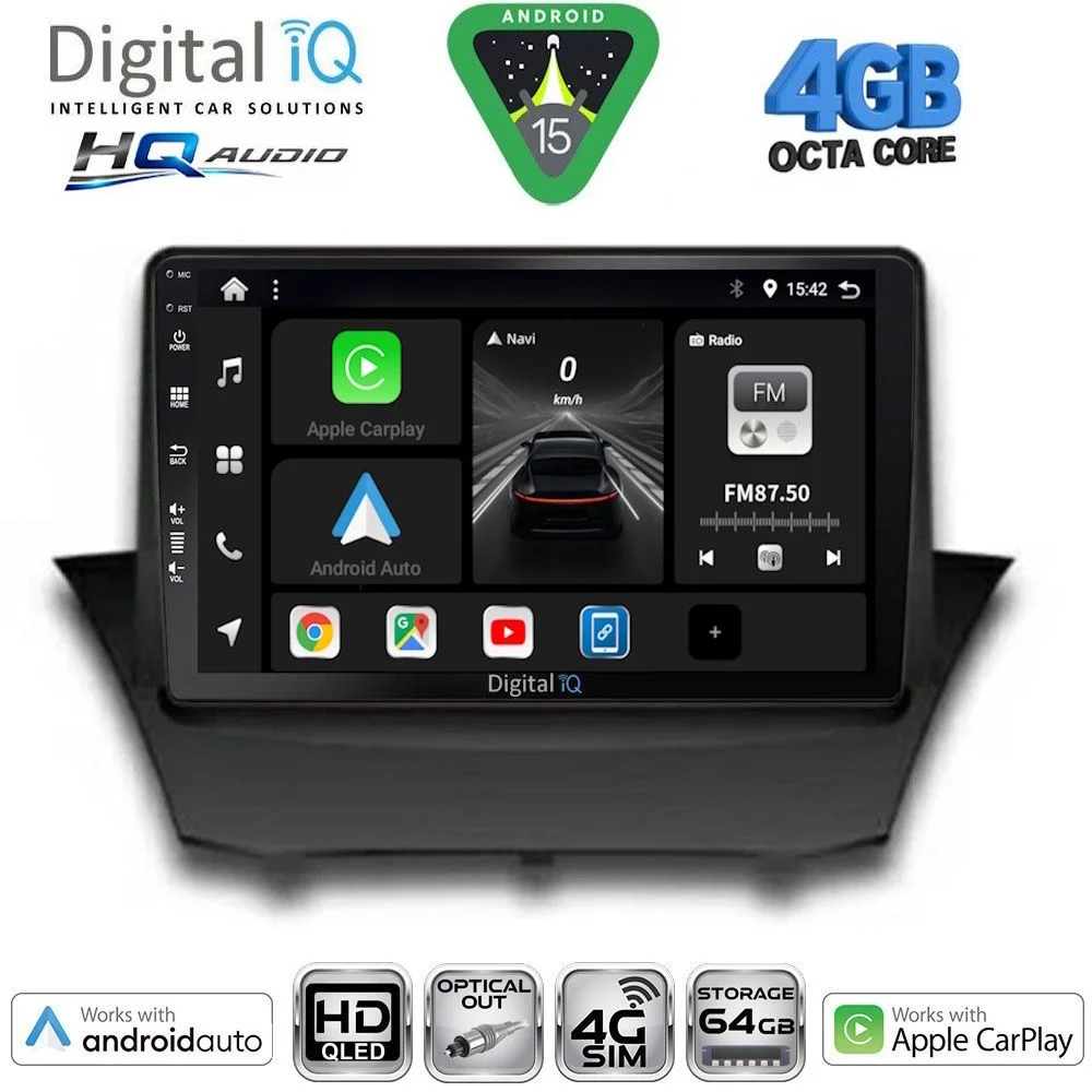Φωτογραφία προϊόντος: DIGITAL IQ BXK 19154A_CPAA (9inc) MULTIMEDIA TABLET for FORD FIESTA mod. 2008-2017