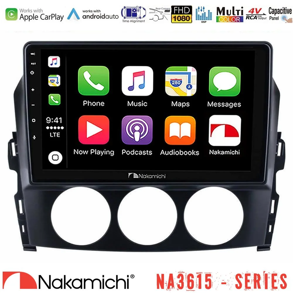 Φωτογραφία προϊόντος: Nakamichi NA3615 Series Με Wireless Carplay & Android Auto Mazda MX-5 2006-2008 Media Station Tablet 9