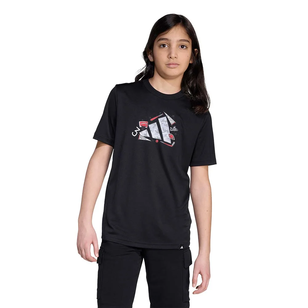 Φωτογραφία προϊόντος: adidas Sportswear Boy's Camo Train Tee. Μαύρο JV5184 (adidas Sportswear)