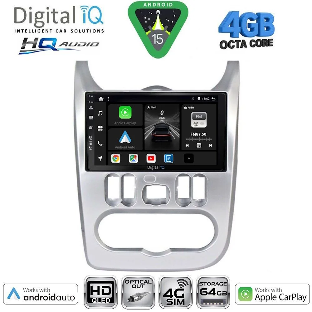 Φωτογραφία προϊόντος: DIGITAL IQ BXK 19101SL_CPAA (9inc) MULTIMEDIA TABLET for DACIA DUSTER – LOGAN – SANDERO mod. 2006-2012 (SILVER)