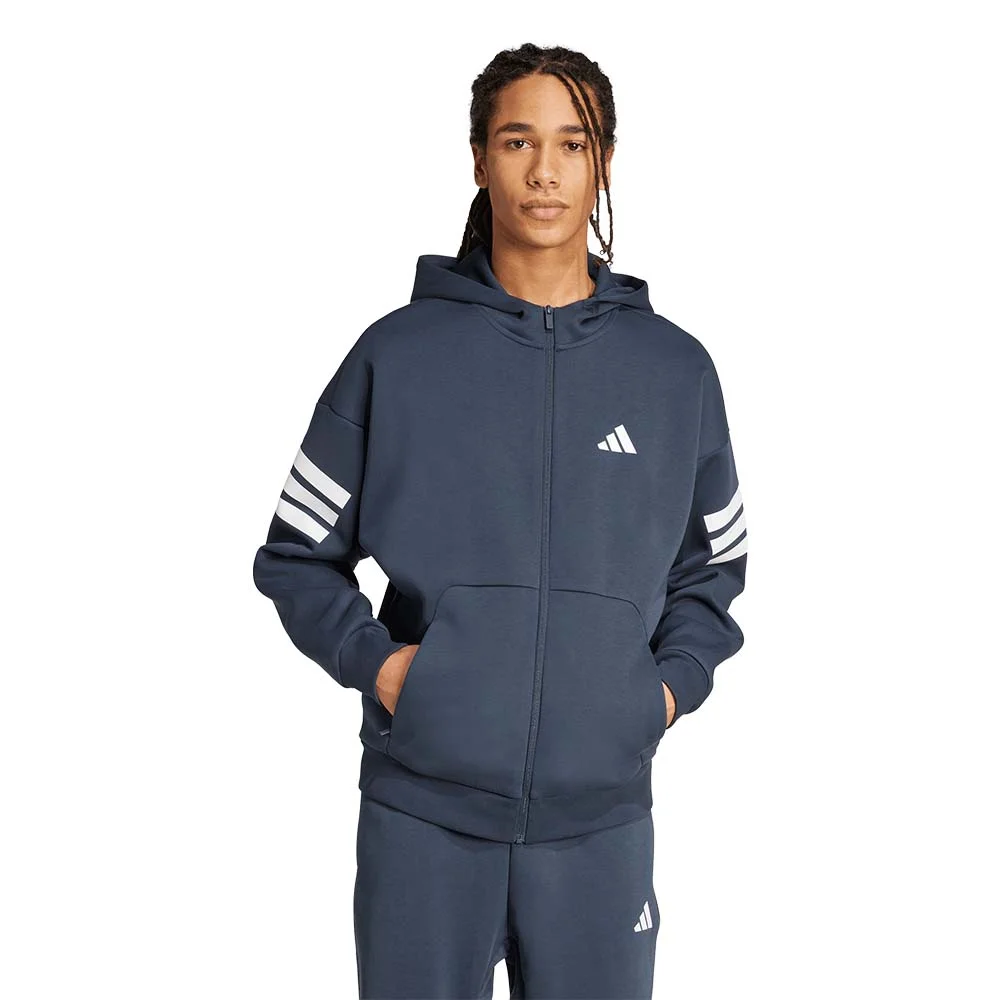Φωτογραφία προϊόντος: adidas Sportswear Men's Future Icons 3Stripes Full-Zip Hoodie Μπλε Σκούρο JW7107 (adidas Sportswear)