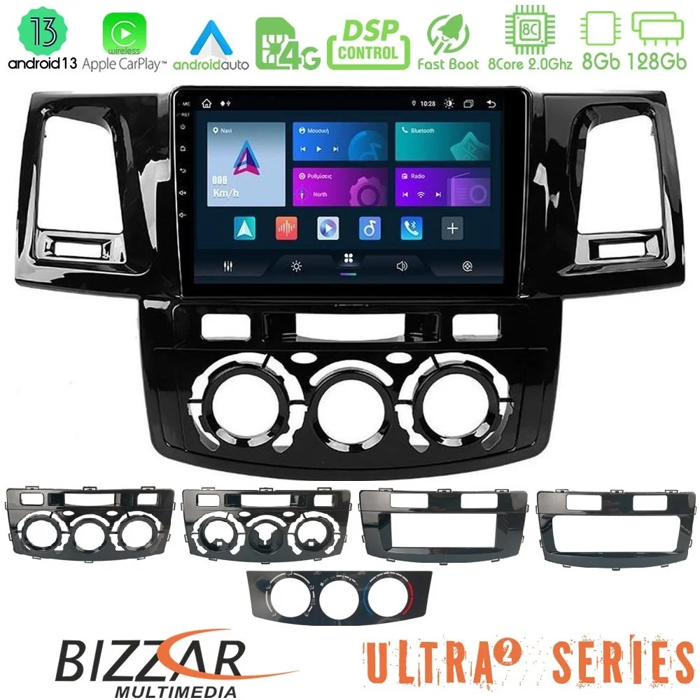 Φωτογραφία προϊόντος: Bizzar Ultra Series Toyota Hilux 2007-2016 8core Android13 8+128GB Navigation Multimedia Tablet 9