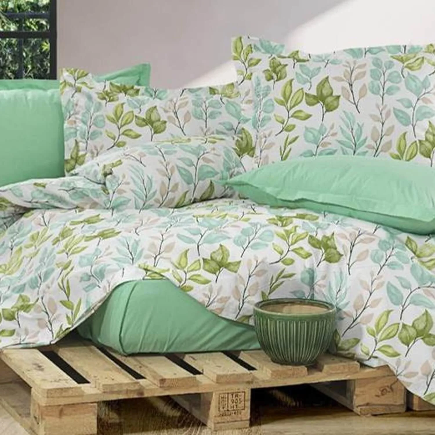 Φωτογραφία προϊόντος: MayHome Σετ Κουβερλί Βαμβακερό Μονό (Π: 160cm x Μ: 240cm) - 2520949293 Floral