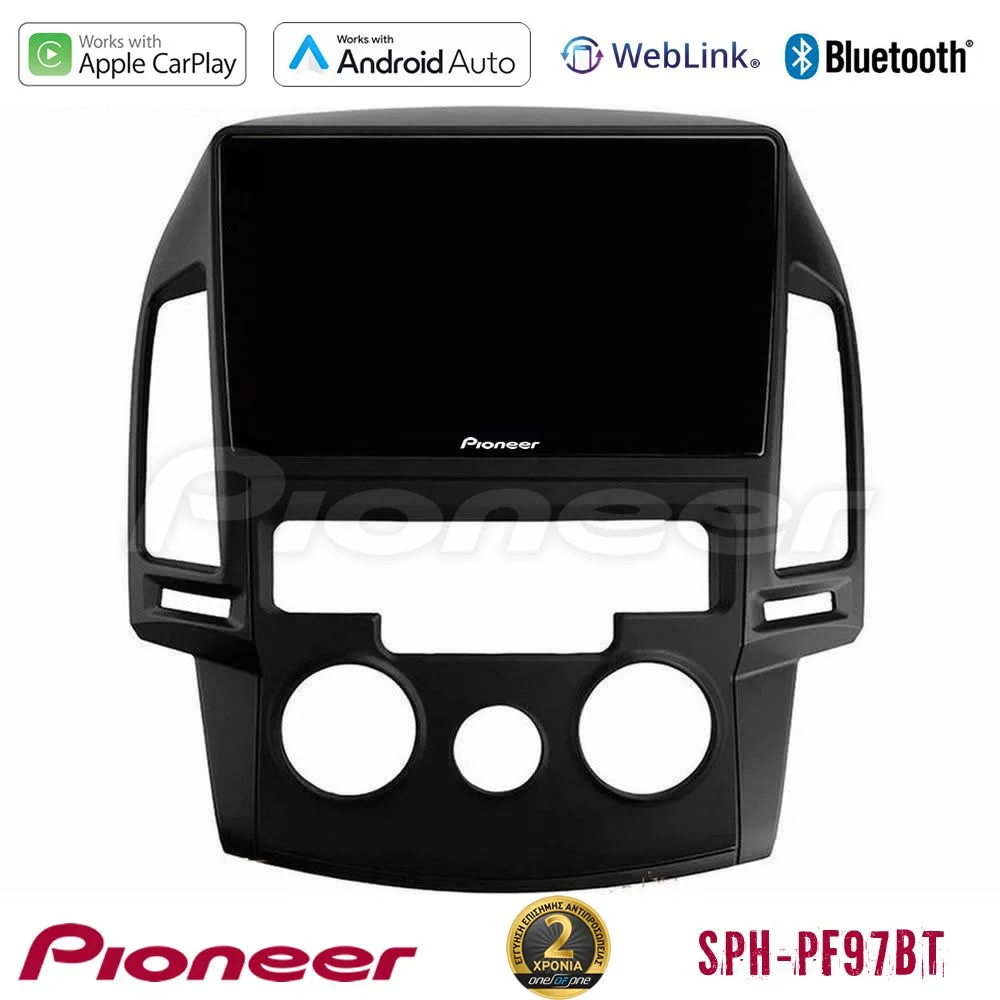 Φωτογραφία προϊόντος: Pioneer SPH-PF97BT Series Hyundai i30 2007-2012 Manual A/C Multimedia Station 9 (Tablet Style) Με Carplay & Android Auto