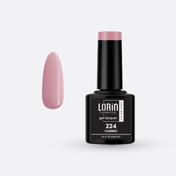 Φωτογραφία προϊόντος: Lorin Cosmetics Lorin Gel Lacquer Ημιμόνιμο Βερνίκι 8ml. #224 (Flamingo)