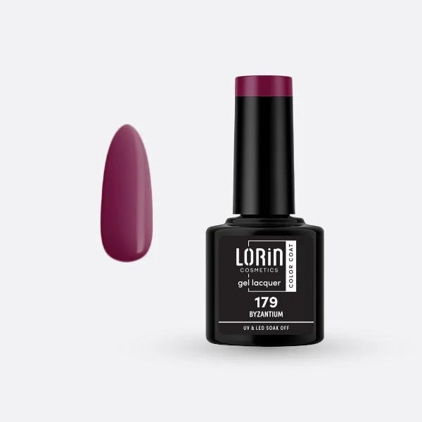 Φωτογραφία προϊόντος: Lorin Cosmetics Lorin Gel Lacquer Ημιμόνιμο Βερνίκι 8ml. #179 (Byzantium)