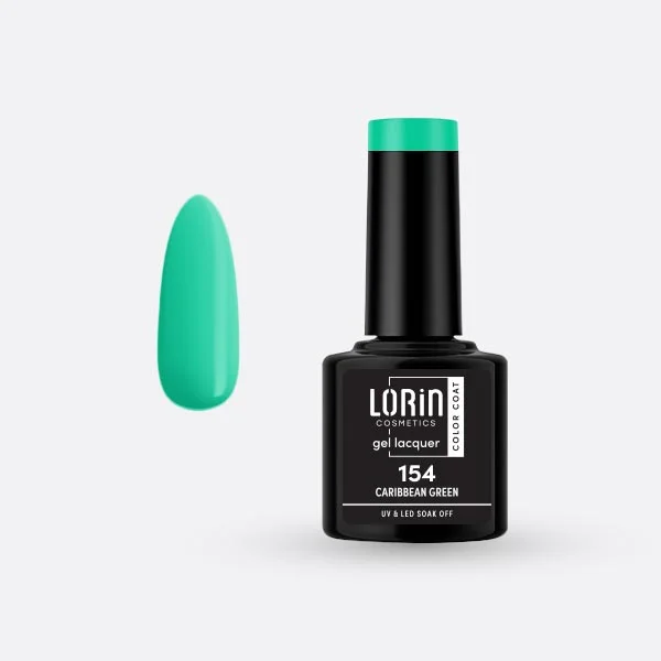 Φωτογραφία προϊόντος: Lorin Cosmetics Lorin Gel Lacquer Ημιμόνιμο Βερνίκι 8ml. #154 (Caribbean Green)